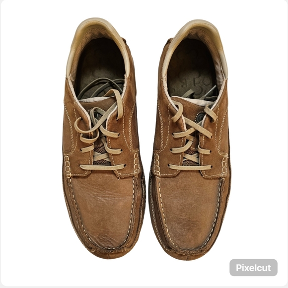 Rockport tan leather upper light laced men shoes size 10 US - Picture 1 of 10